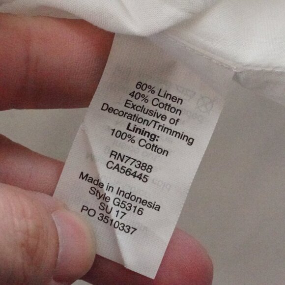 J.Crew  Sleeveless Floral Embroidered Dress Womens 4 Linen Blend - Picture 5 of 11